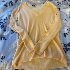 Yellow New York & Company V-Neck Sweater